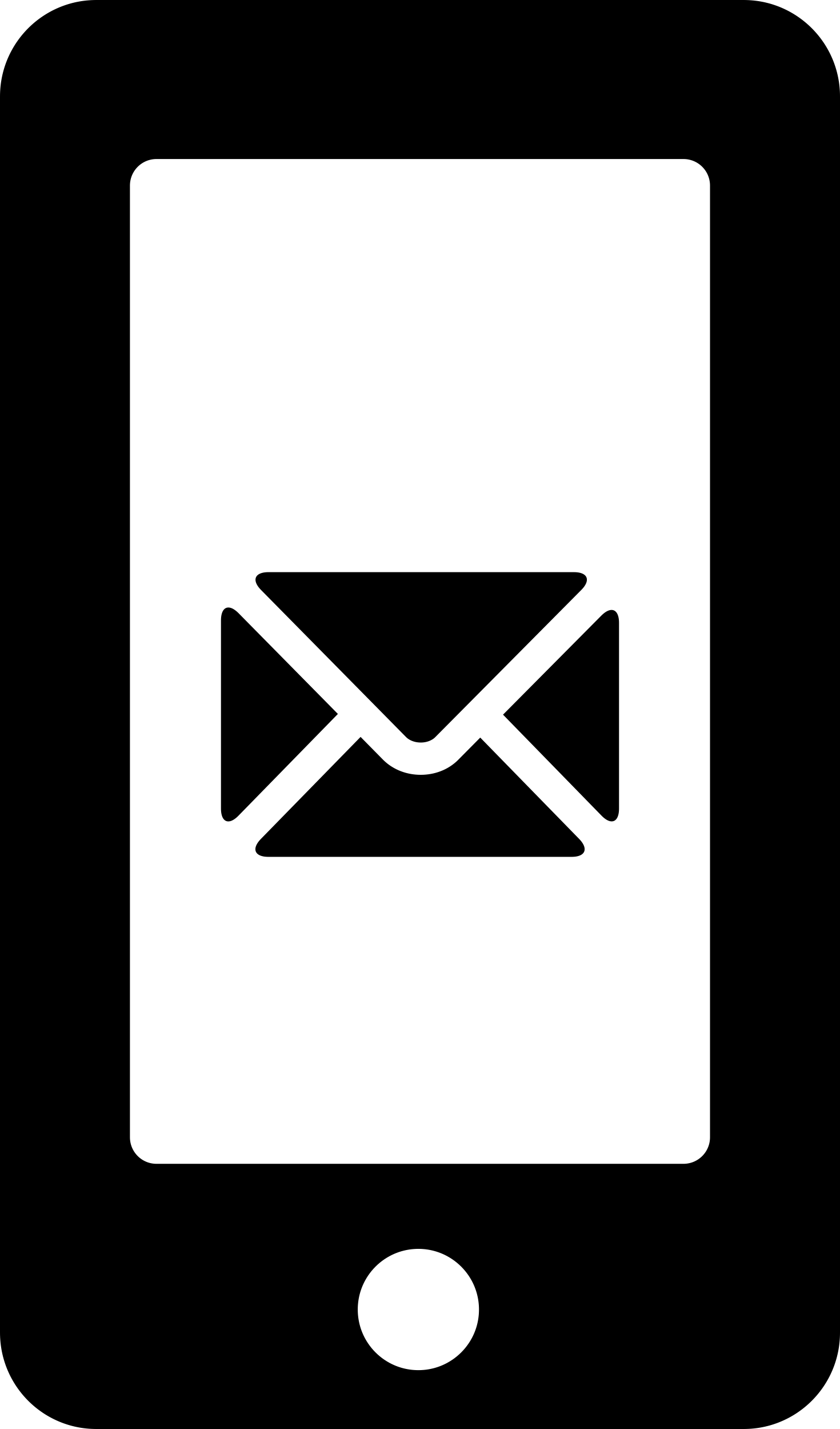 Email Envelope Back Symbol On Phone Screen Outline Icon Svg Set Free Vectors